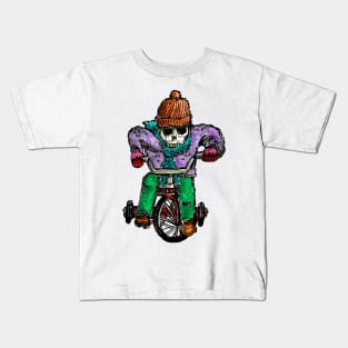 Skullboy on tricycle Kids T-Shirt